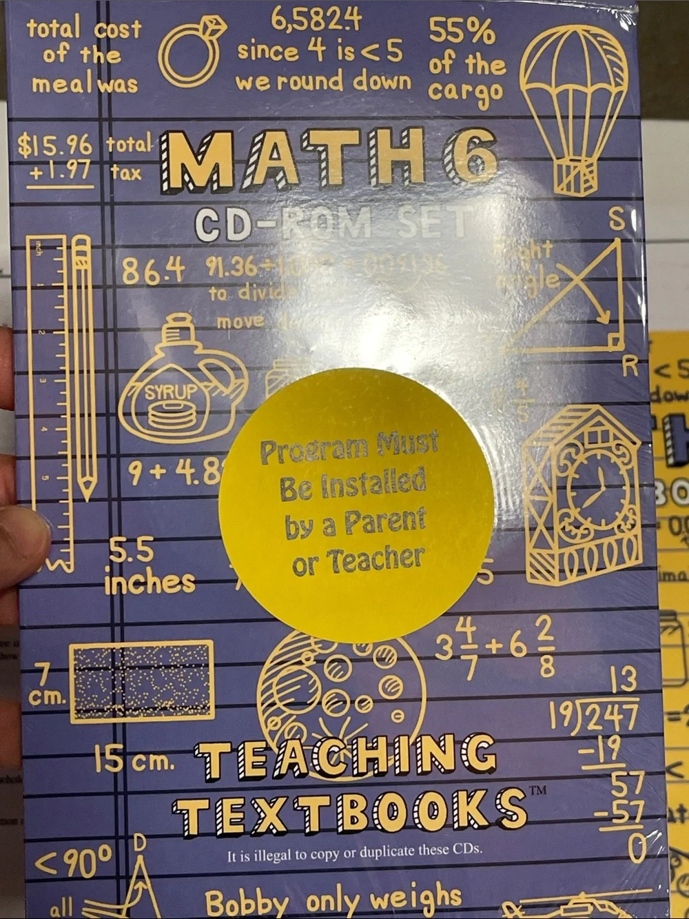 Math Teaching Textbook Set grade 6 - Blue & Yellow Covers